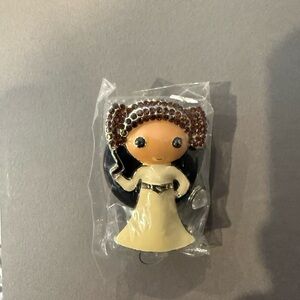 Princess Leia Brooch with Rhinestones Badge Reel